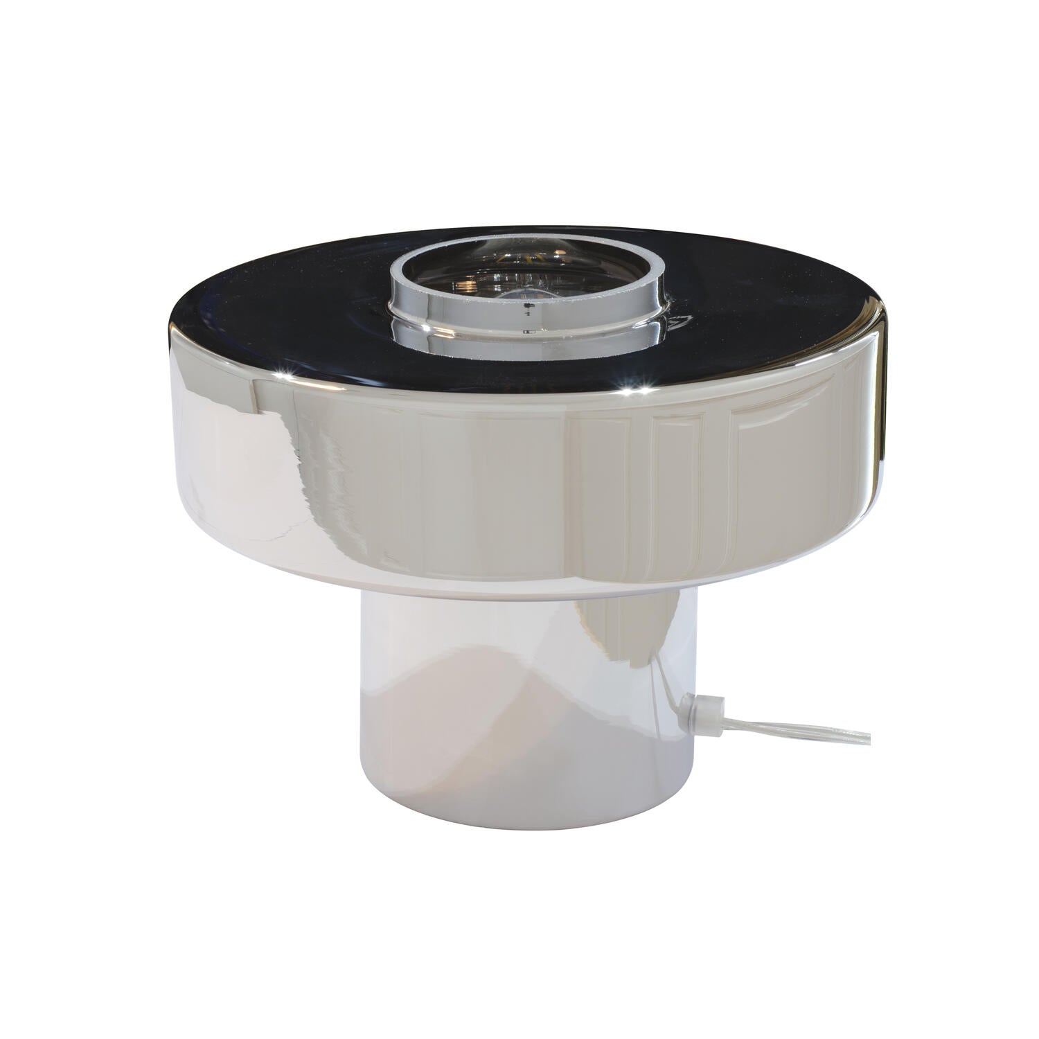Foza bordlampe, H19 cm - kromfarvet glas